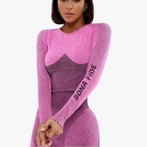 NWT Bona Fide long sleeve compression workout top XS